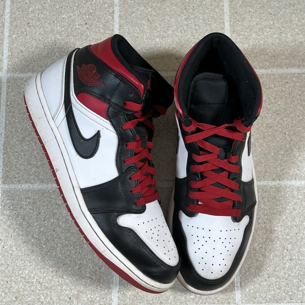 Jordan Air Jordan 1 Mid Gym Red Black White DQ8426-106 Leather Mid Top Men